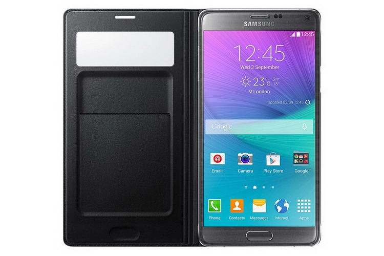 Bao Da Samsung Galaxy Note 4 S View Wallet Chính Hãng