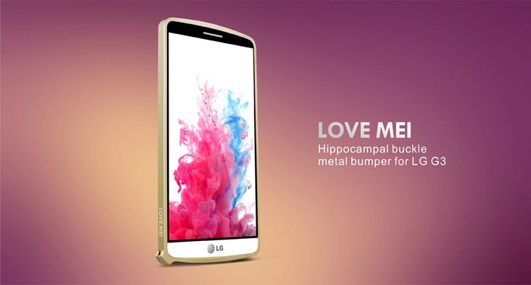 Ốp viền bumper LoveMei cho LG G3-F400-D855