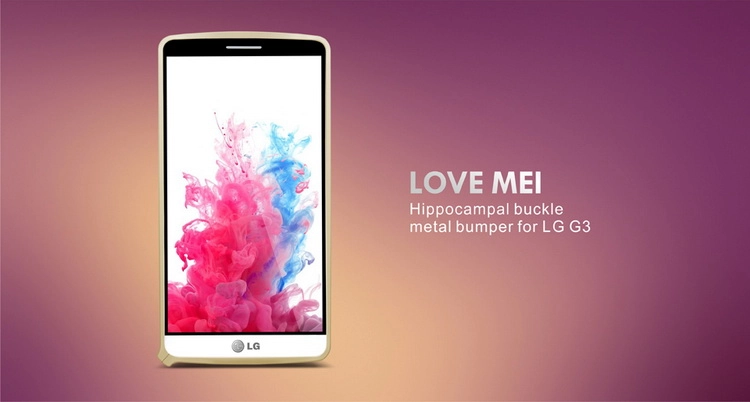 Ốp viền bumper LoveMei cho LG G3-F400-D855