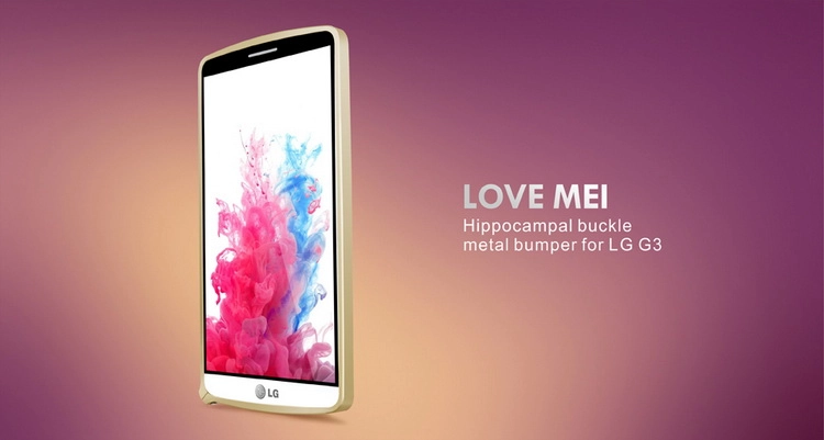 Ốp viền bumper LoveMei cho LG G3-F400-D855