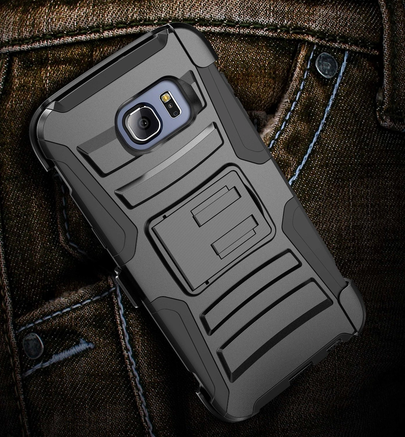 Ốp chống sốc Samsung Galaxy S6 Edge/ G925f (kèm kẹp đeo thắt lưng)