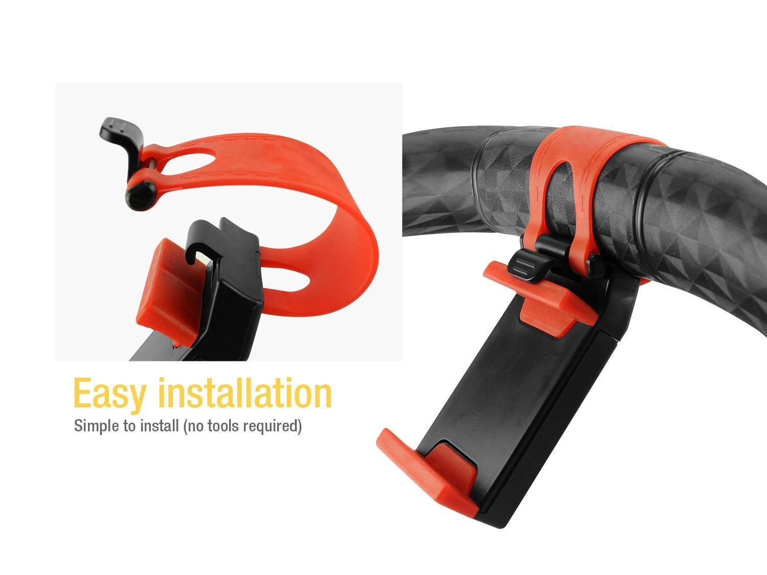 Kẹp giữ điện thoại trên vô lăng ô tô/xe hơi,Note 5,Note 4,iPhone 6,iPhone  6 plus