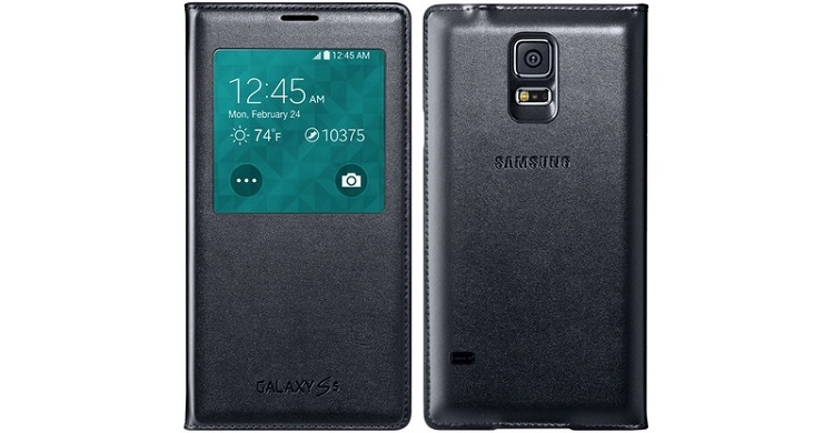 GENUINE SAMSUNG GALAXY S5/ SM-G900 S-VIEW FLIP CASE WIRELESS CHARGING COVER - BLACK GENUINE SAMSUNG GALAXY S5/ SM-G900 S-VIEW FLIP CASE WIRELESS CHARGING COVER - BLACK