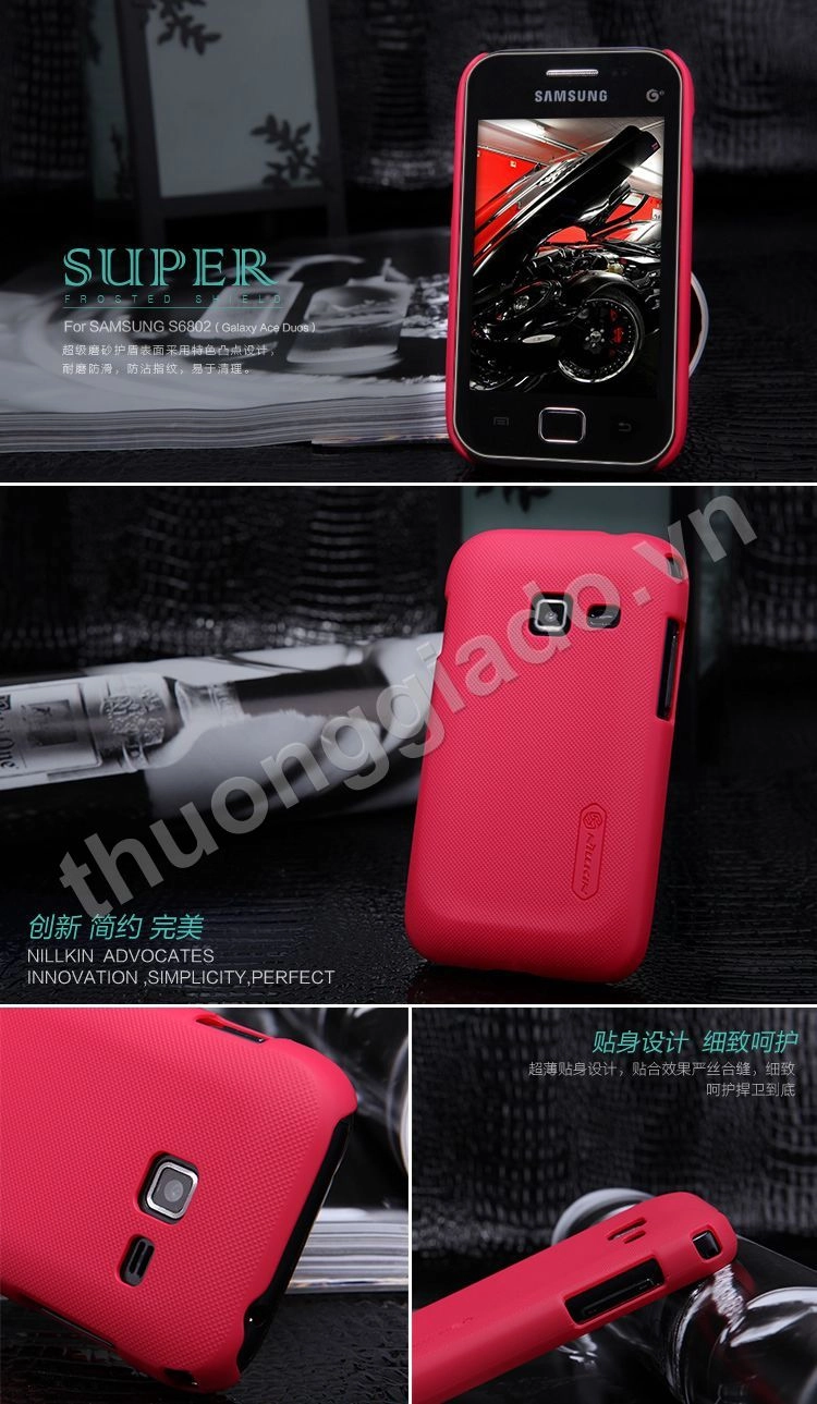 Vỏ ốp lưng sần NillKin cho Samsung S6802 Galaxy Ace Duos
