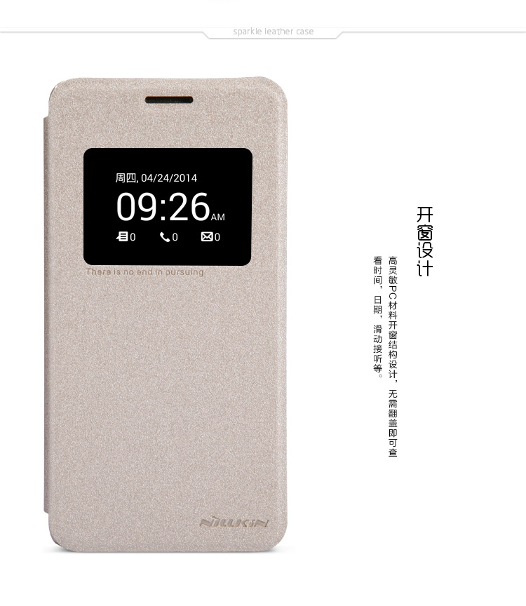 Bao Da Asus Zenfone 5_A500 có cửa sổ view ( NILLKIN NEW LEATHER CASE- Sparkle Leather Case )