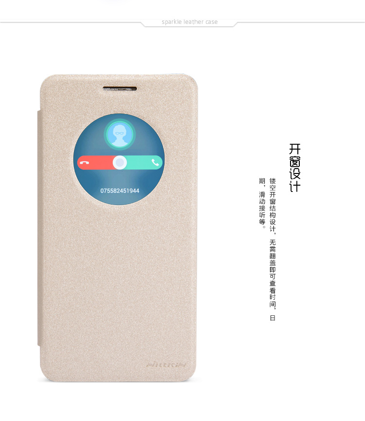 Bao Da Asus Zenfone 6_A600 có cửa sổ view ( NILLKIN NEW LEATHER CASE- Sparkle Leather Case )