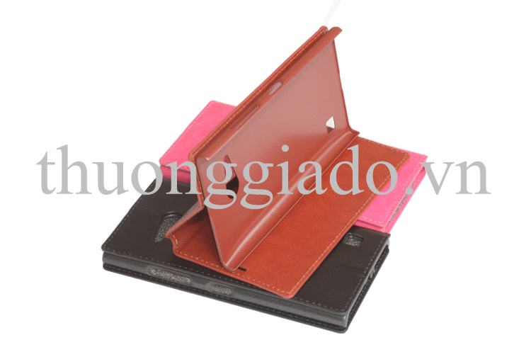 Bao da cầm tay nắp gập mở cho Nokia Lumia 730 Flip Leather Case