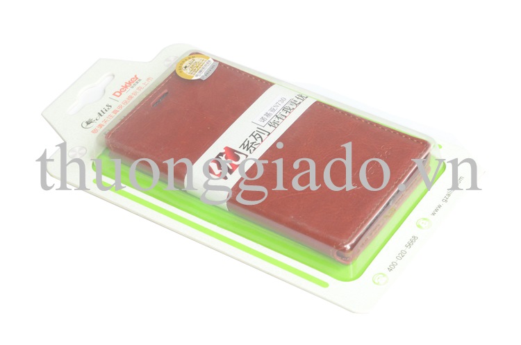 Bao da cầm tay nắp gập mở cho Nokia Lumia 730 Flip Leather Case