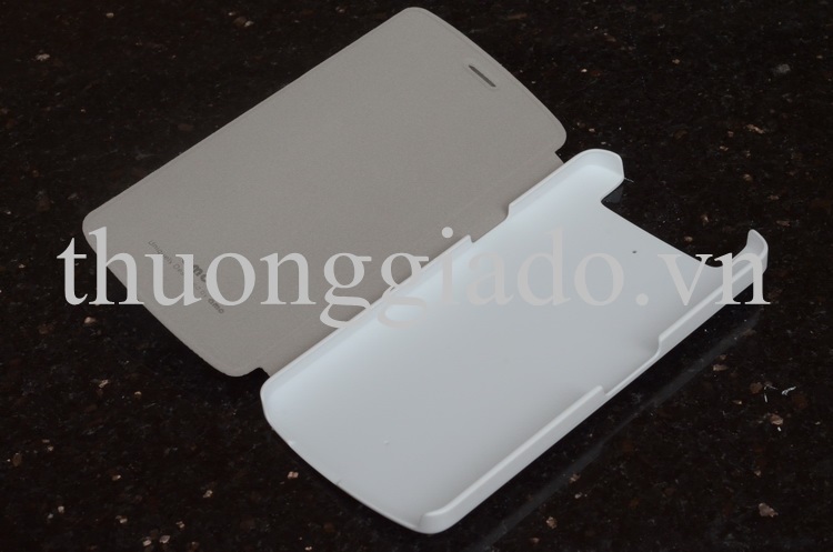 Bao Da Cầm Tay Nắp Gập Mở Kiểu Flip Cho OPPO Find N1 mini ( Hiệu AMO ) Màu Trắng