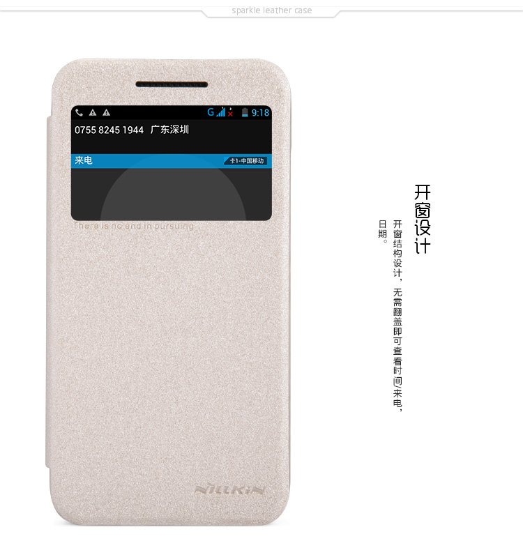 Bao Da HTC Desire 616/ Hiệu NillKin, NEW LEATHER CASE- Sparkle Leather Case