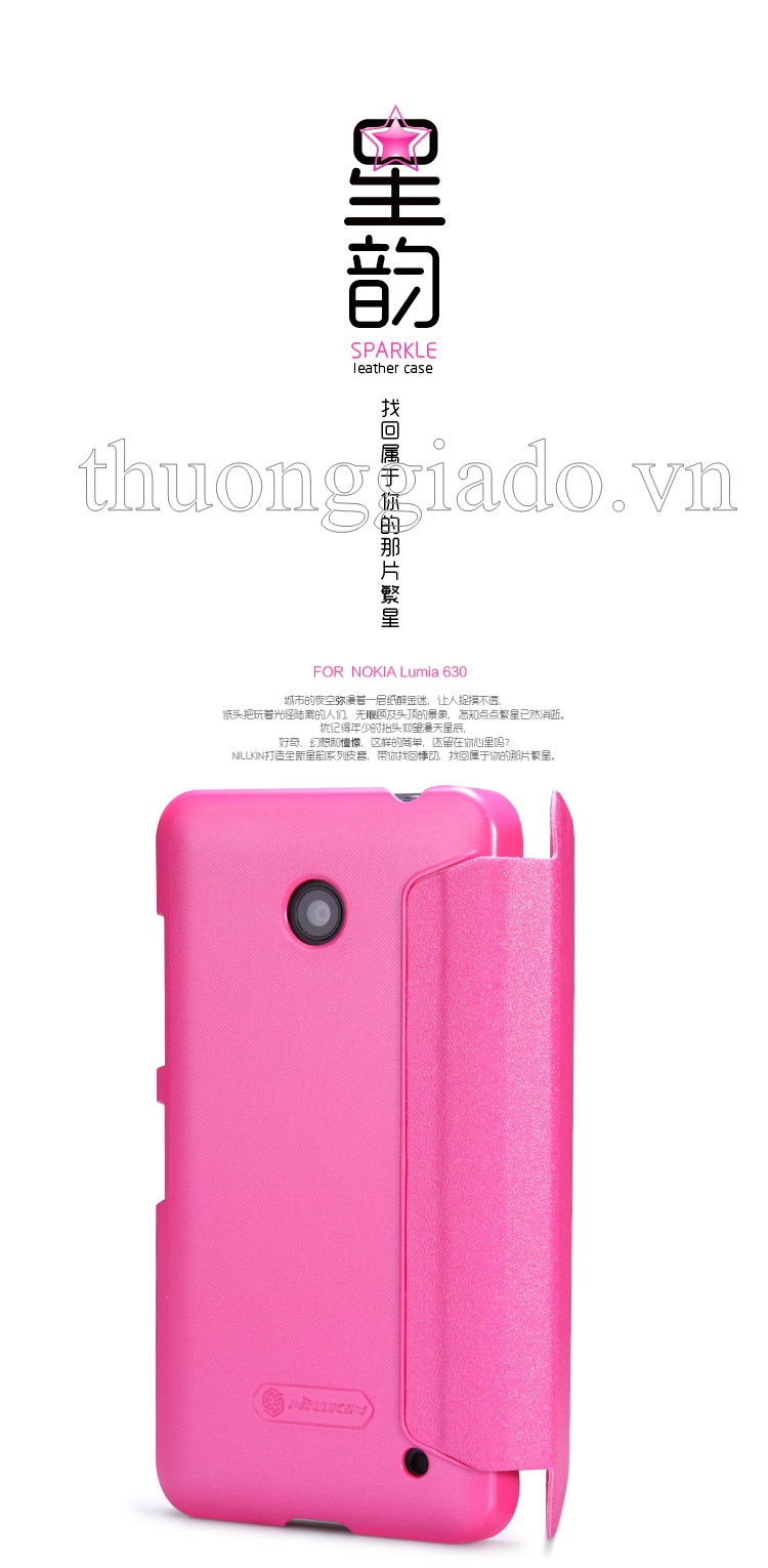 Bao Da Nokia Lumia 630 ( NEW LEATHER CASE- Sparkle Leather Case )