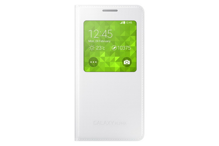 Bao Da S View Cover Chính Hãng Màu Trắng Cho Samsung Galaxy Alpha G850