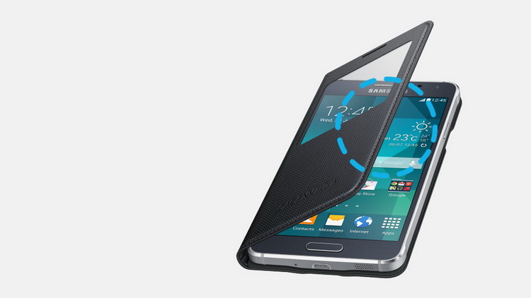 Bao Da S View Cover Chính Hãng Màu Trắng Cho Samsung Galaxy Alpha G850