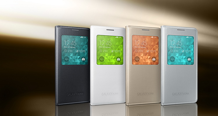 Bao Da S View Cover Chính Hãng Màu Trắng Cho Samsung Galaxy Alpha G850