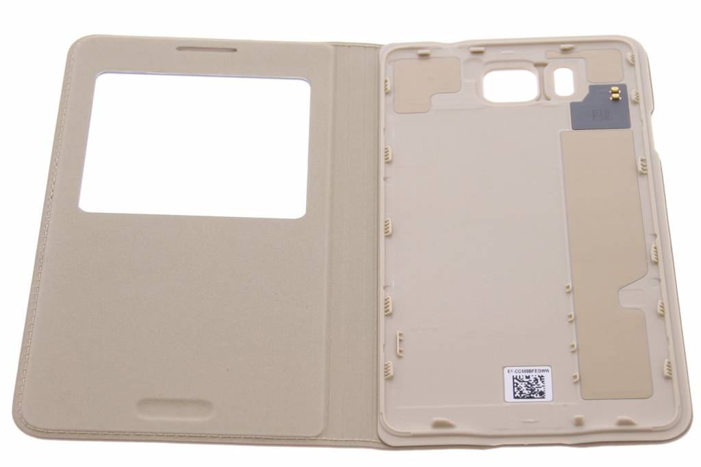 Bao Da Samsung Galaxy Alpha G850 S View Cover Chính Hãng Màu Vàng