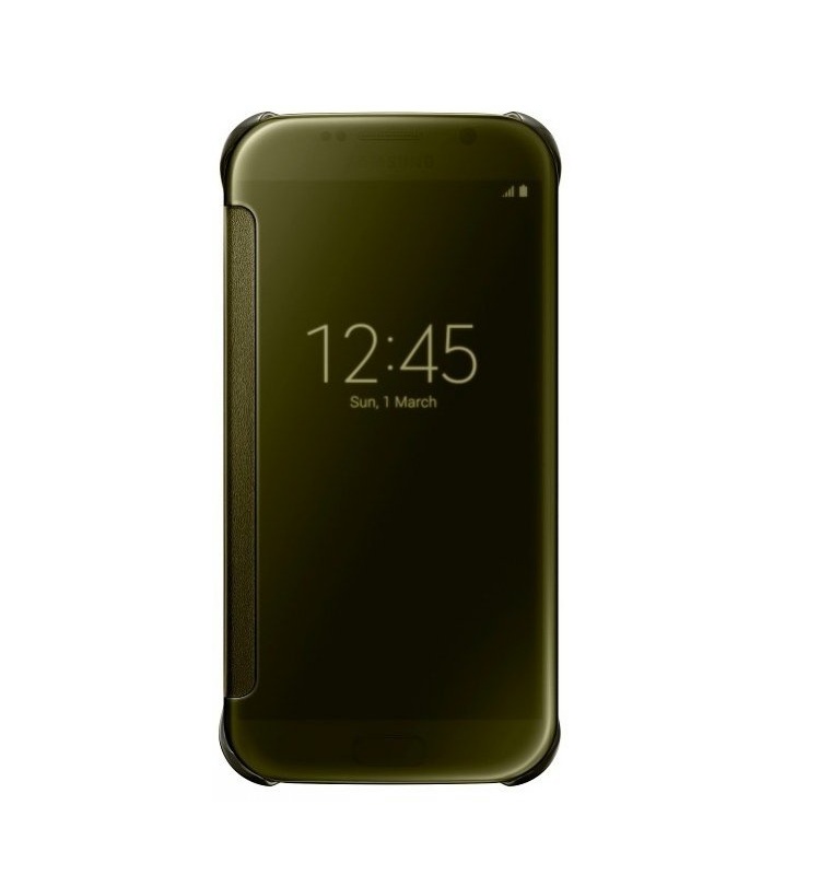 Bao Da Samsung Galaxy S6 G920f Clear View Cover Màu Vàng Chính Hãng