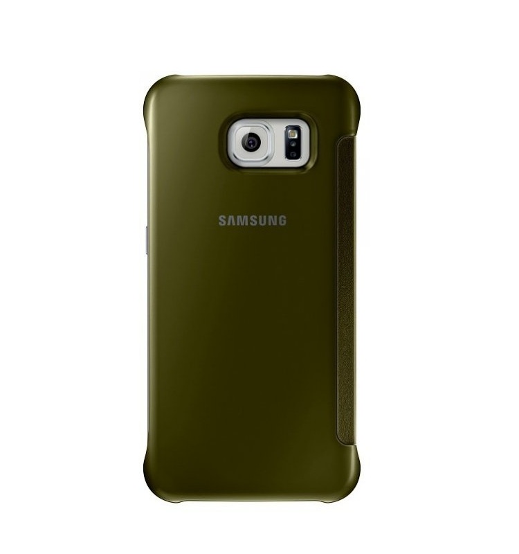 Bao Da Samsung Galaxy S6 G920f Clear View Cover Màu Vàng Chính Hãng