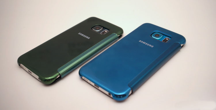 Bao Da Samsung Galaxy S6 G920f Clear View Cover Màu Xanh Da Trời Chính Hãng