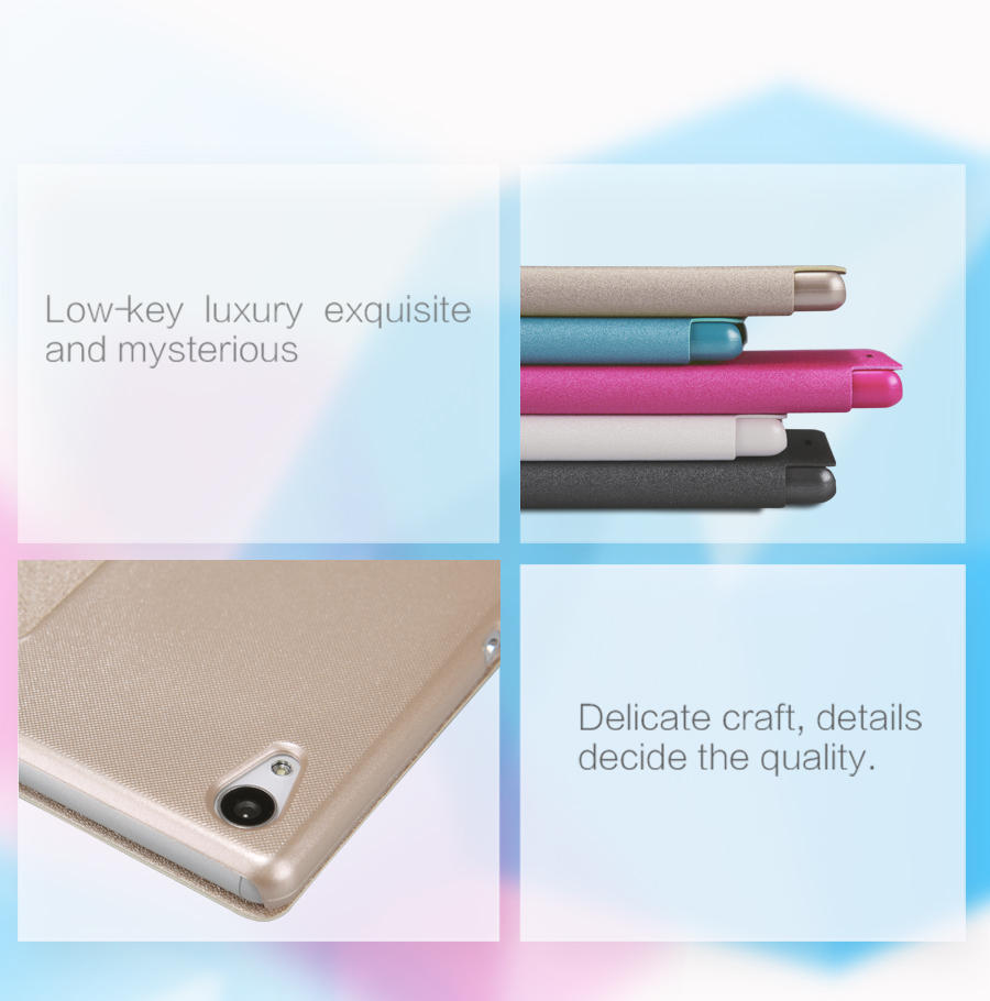 Bao Da Sony Xperia M4 AQUA (Hiệu NillKin, Sparkle Leather Case)