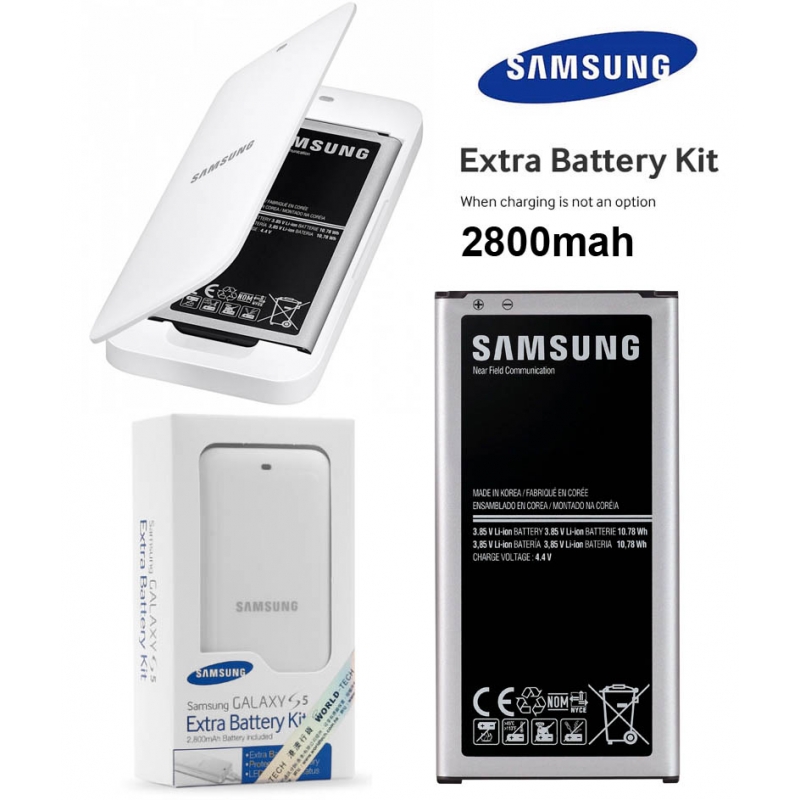 Bộ Dock Pin Sạc Samsung Galaxy S5 Chính Hãng Extra Battery Kit (Pin sạc rời)