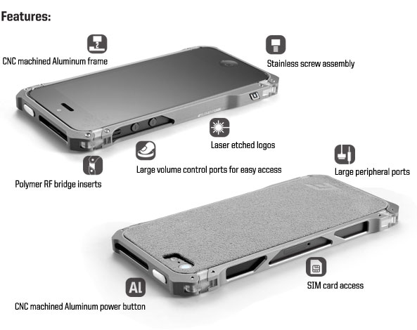Element Case Sector 5 Aluminum iPhone 5S Case