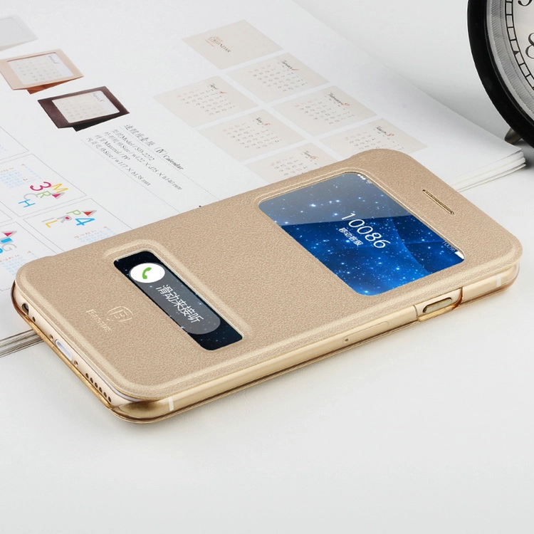 Bao Da iPhone 6 - 4.7" 2 Cửa Sổ View ( Hiệu Baseus, PURE VIEW CASE ) Bao Da iPhone 6 - 4.7" 2 Cửa Sổ View ( Hiệu Baseus, PURE VIEW CASE )