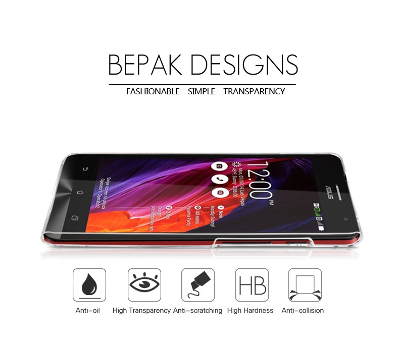 Ốp lưng Asus Zenfone 5/ A500/ A501 nhựa cứng trong suốt hiệu BEPAK