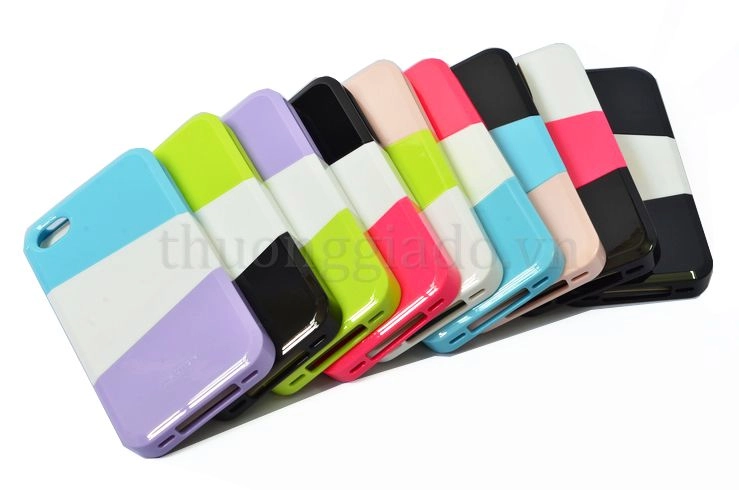 Ốp lưng thời trang iPhone 4S, iPhone 4 (3 mảnh nhiều màu sắc)