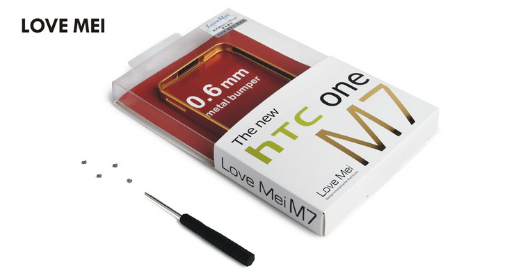 Love Mei Metal Bumper For HTC ONE (M7) 0.6mm