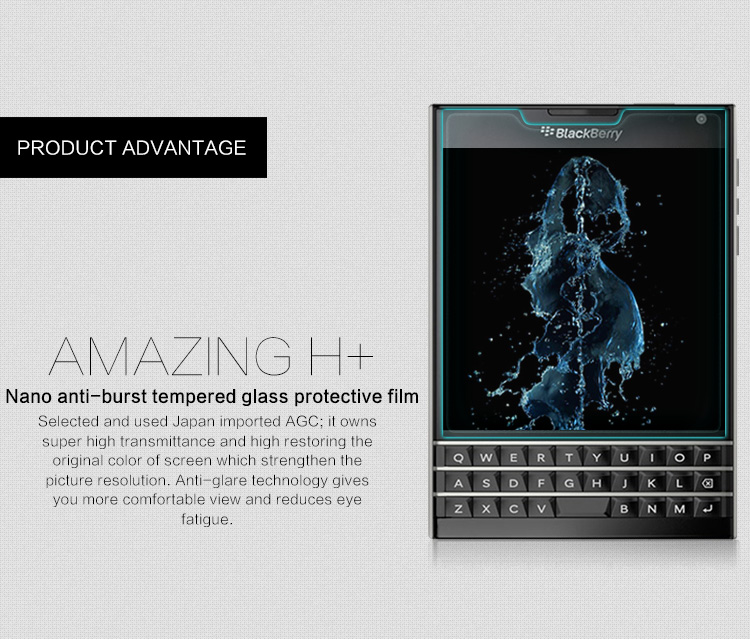 Miếng dán kính cường lực BlackBerry PassPort Q30 Glass Screen