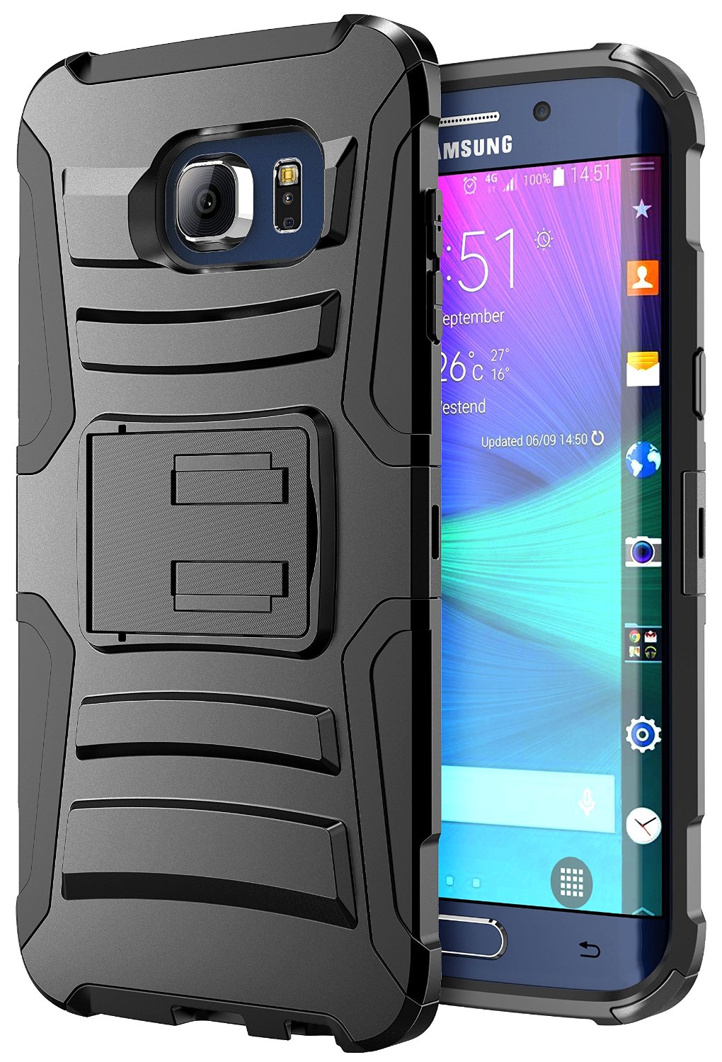 Ốp chống sốc Samsung Galaxy S6 Edge/ G925f (kèm kẹp đeo thắt lưng)