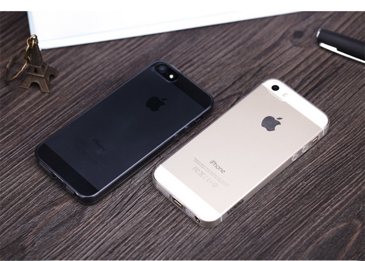 Ốp lưng silicon iPhone 5S_iPhone 5 (loại siêu mỏng, hiệu Rock, Ultrathin TPU Slim Jacket )
