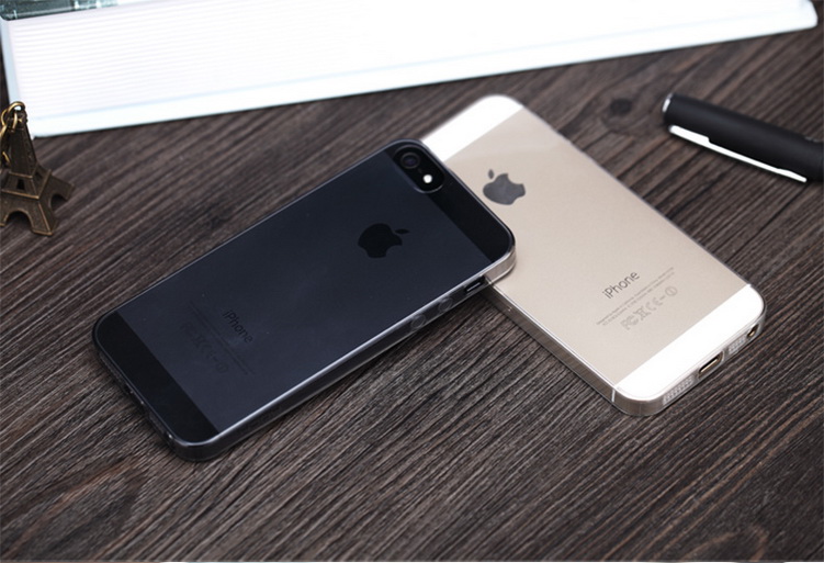 Ốp lưng silicon iPhone 5S_iPhone 5 (loại siêu mỏng, hiệu Rock, Ultrathin TPU Slim Jacket )