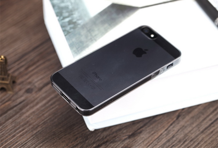 Ốp lưng silicon iPhone 5S_iPhone 5 (loại siêu mỏng, hiệu Rock, Ultrathin TPU Slim Jacket )