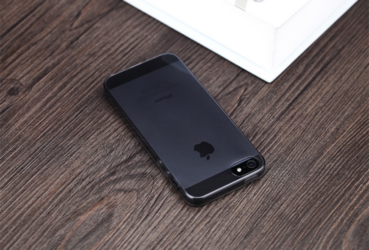Ốp lưng silicon iPhone 5S_iPhone 5 (loại siêu mỏng, hiệu Rock, Ultrathin TPU Slim Jacket )