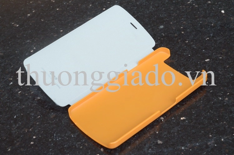 Bao Da Cầm Tay Nắp Gập Mở Kiểu Flip Cho OPPO Find N1 mini ( Hiệu AMO ) Màu Cam
