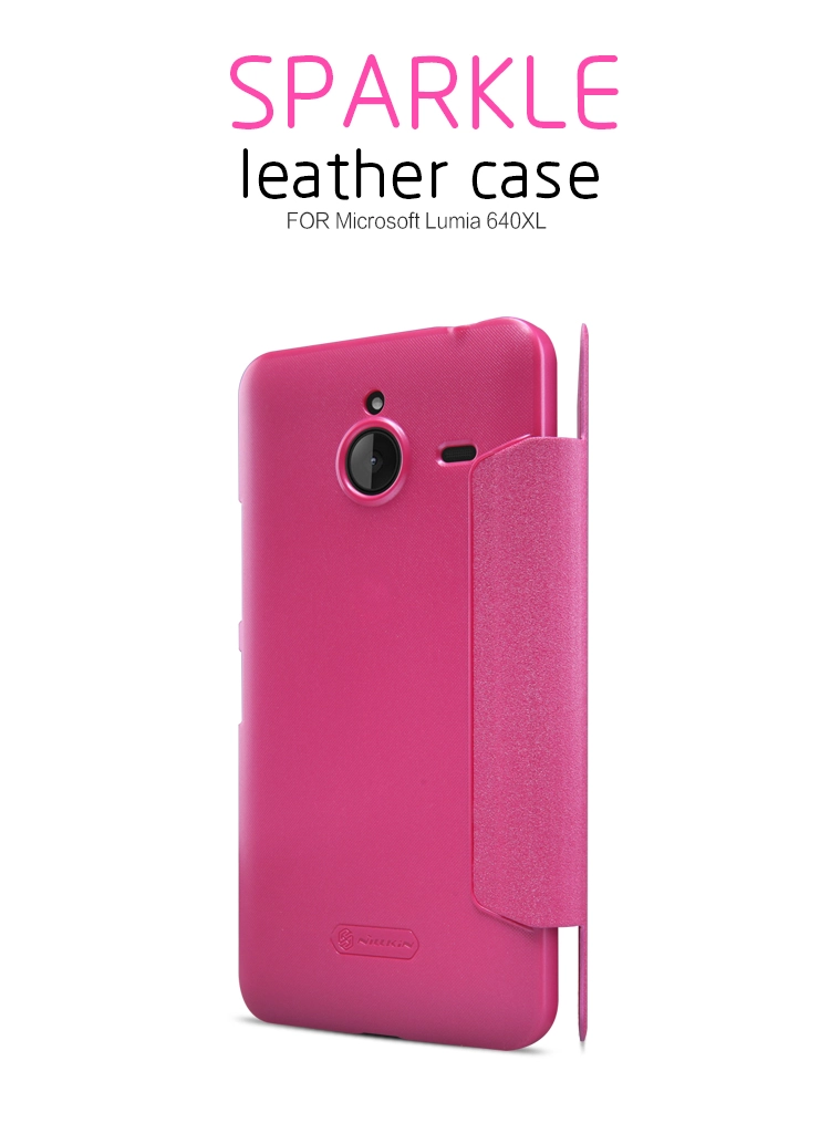 Bao Da Microsoft Lumia 640XL ( Hiệu NillKin, Sparkle Leather Case )