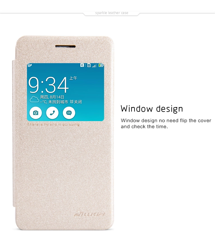 Bao Da Asus Zenfone 4 - A450/Zenfone 4 màn hình 4.5"(Hiệu NillKin, Sparkle Leather Case)