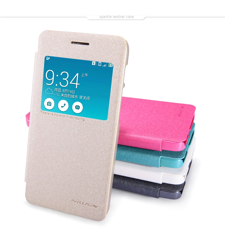 Bao Da Asus Zenfone 4 - A450/Zenfone 4 màn hình 4.5"(Hiệu NillKin, Sparkle Leather Case)