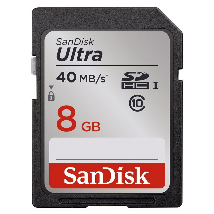 Thẻ nhớ Sandisk Ultra 8Gb SDHC Card tốc độ ghi lên tới 40Mb/s