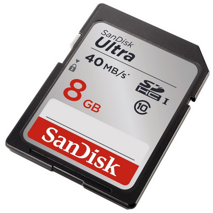 Thẻ nhớ Sandisk Ultra 8Gb SDHC Card tốc độ ghi lên tới 40Mb/s