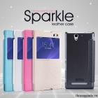 Bao Da Sony Xperia C3 / S55T ( Hiệu NillKin, NEW LEATHER CASE- Sparkle Leather Case )