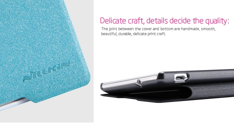 Bao Da Sony Xperia C3 / S55T ( Hiệu NillKin, NEW LEATHER CASE- Sparkle Leather Case )