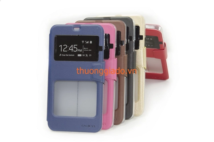 Bao Da Microsoft Lumia 640XL ( Hiệu ONJESS, 2 cửa sổ ) Smart Case
