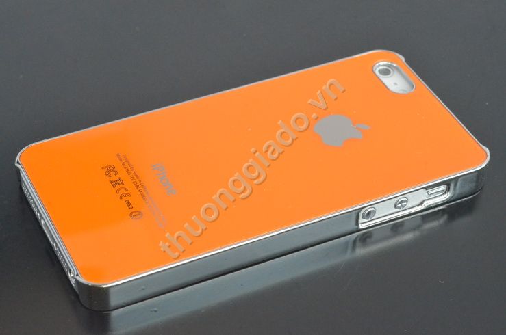 Vỏ ốp lưng cho iPhone 5 (Mặt sau là gương kính,viền mạ crôm )