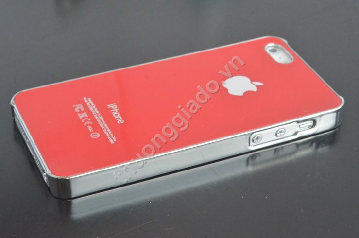 Vỏ ốp lưng cho iPhone 5 (Mặt sau là gương kính,viền mạ crôm )