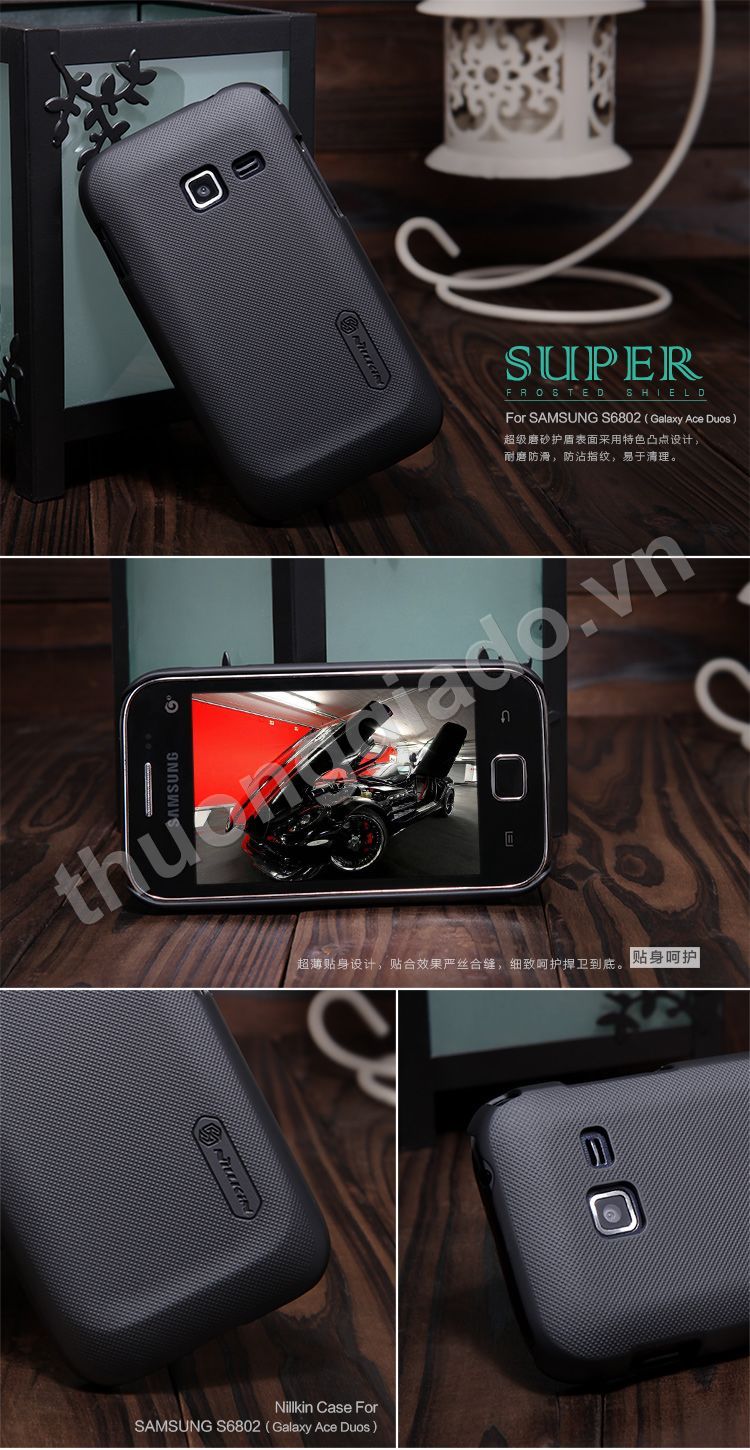 Vỏ ốp lưng sần NillKin cho Samsung S6802 Galaxy Ace Duos