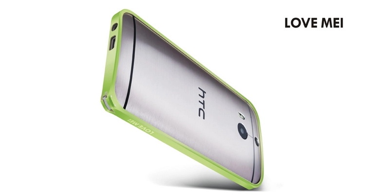 Ốp vành viền HTC One (M8) LoveMei Bumper, hợp kim, siêu mỏng