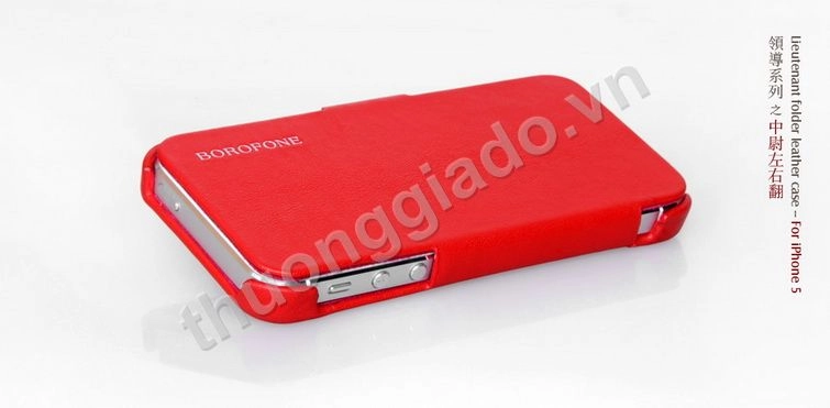 Bao Da Borofone gập ngang cho iPhone 5 ( Lientenant Folder Leather Case)