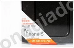 Bao Da Borofone gập ngang cho iPhone 5 ( Lientenant Folder Leather Case)